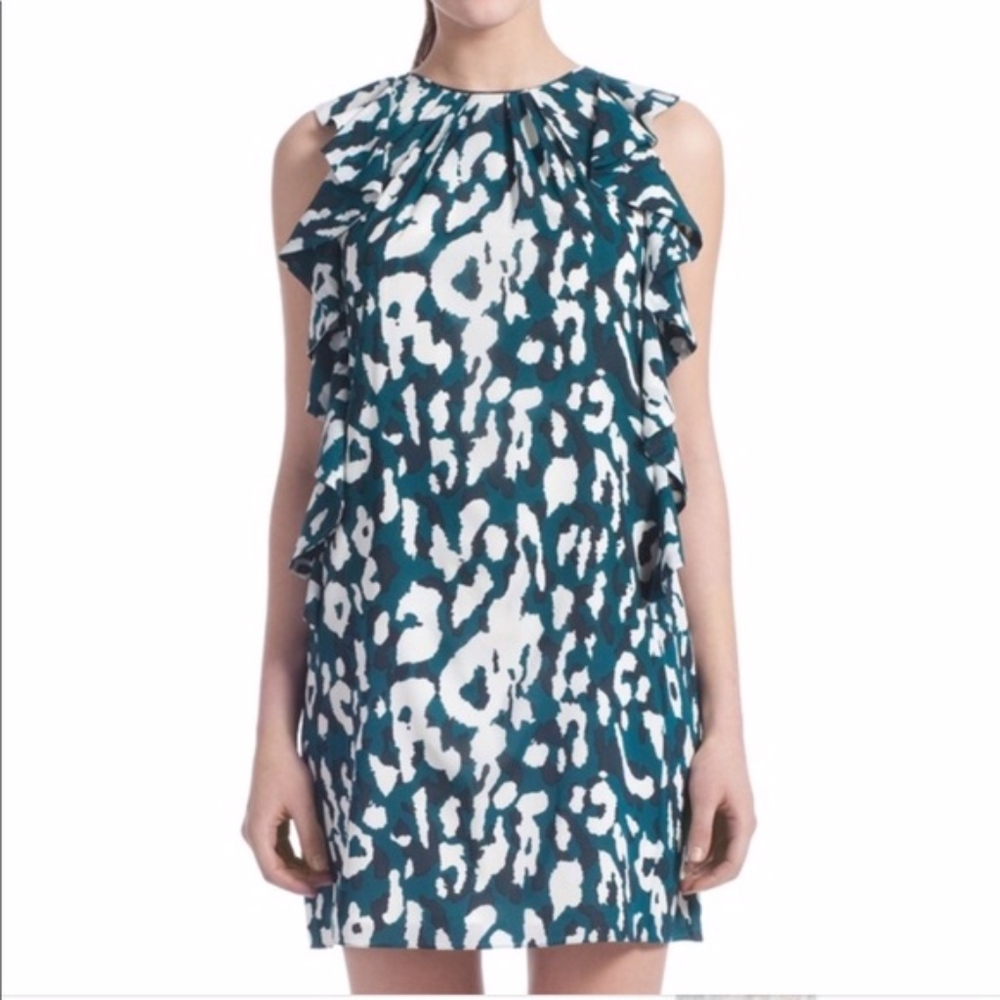 Shoshanna Silk Animal Print Dress